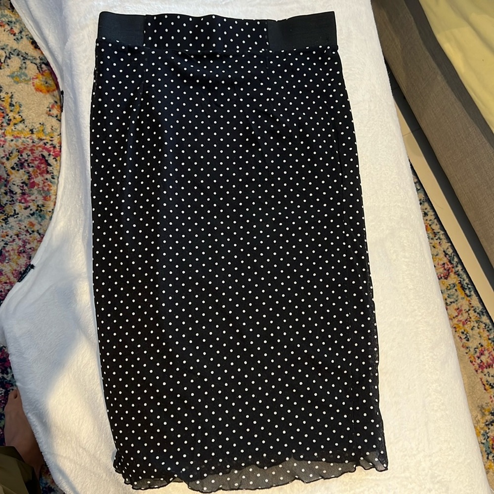 Zara brand, used, black with white dots, run small, tight.